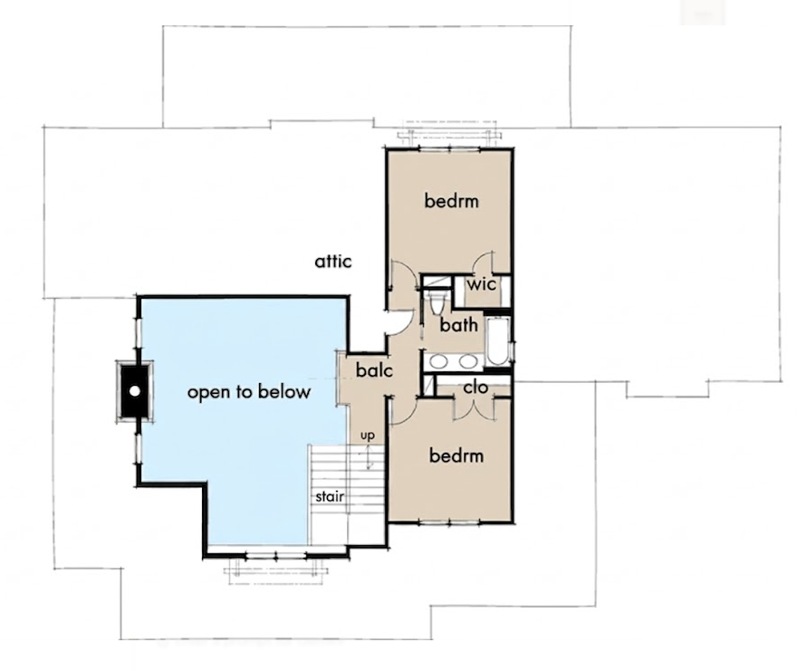 The Magnolia floor plan rendering two
