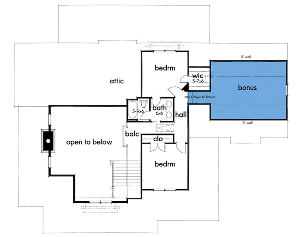 The Magnolia floor plan rendering three